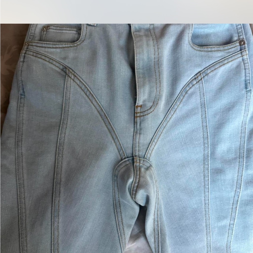 Mugler High Rise Blue Jeans Slim Fit - Picture 3 of 6
